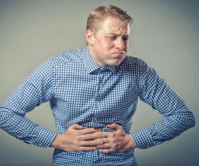 Stomach pain and nausea due to parasites in the body
