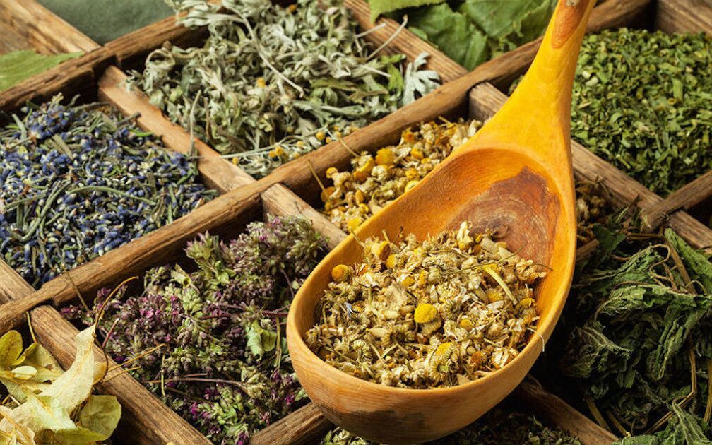 Dry herbs kill parasites in the body