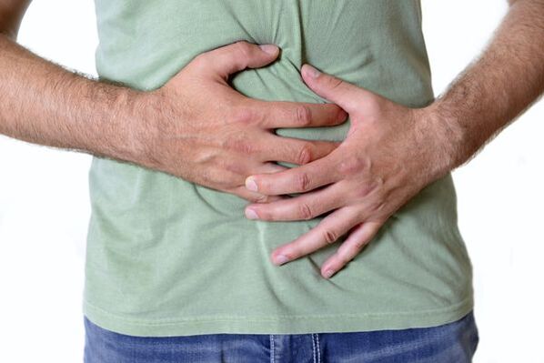 Abdominal pain due to parasites