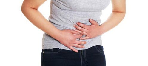 Abdominal pain due to parasites