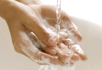 hand hygiene against the infestation of parasites into the body